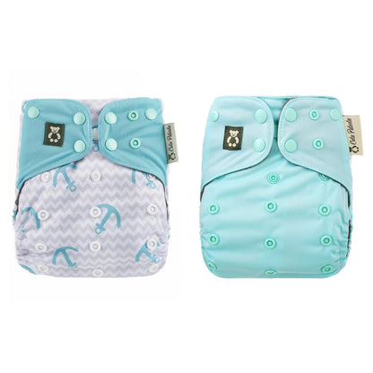 Ahoy There / Bonbon a la Menthe - Cutie Patootie FlexiNappy Cloth Diaper