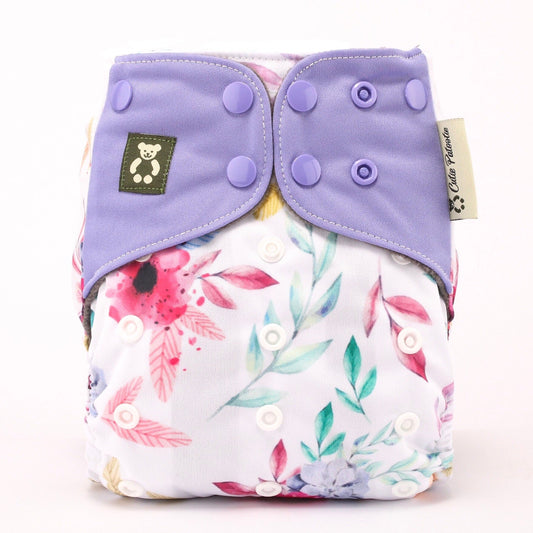 Summer Blooms - Cutie Patootie FlexiNappy Premium Best Cloth Diapers